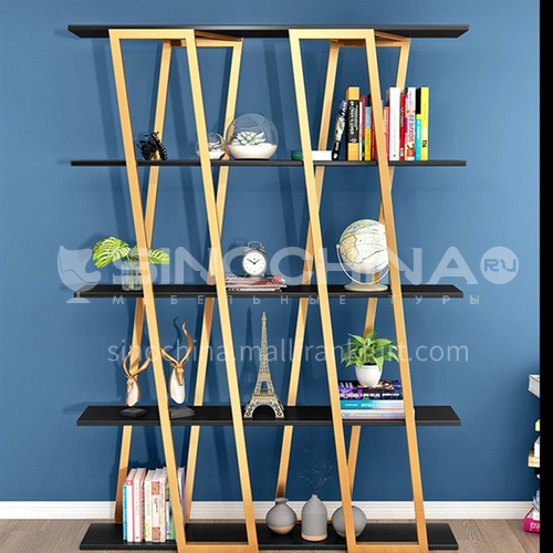 Steel Luxury X- shape Bookshelf Rack